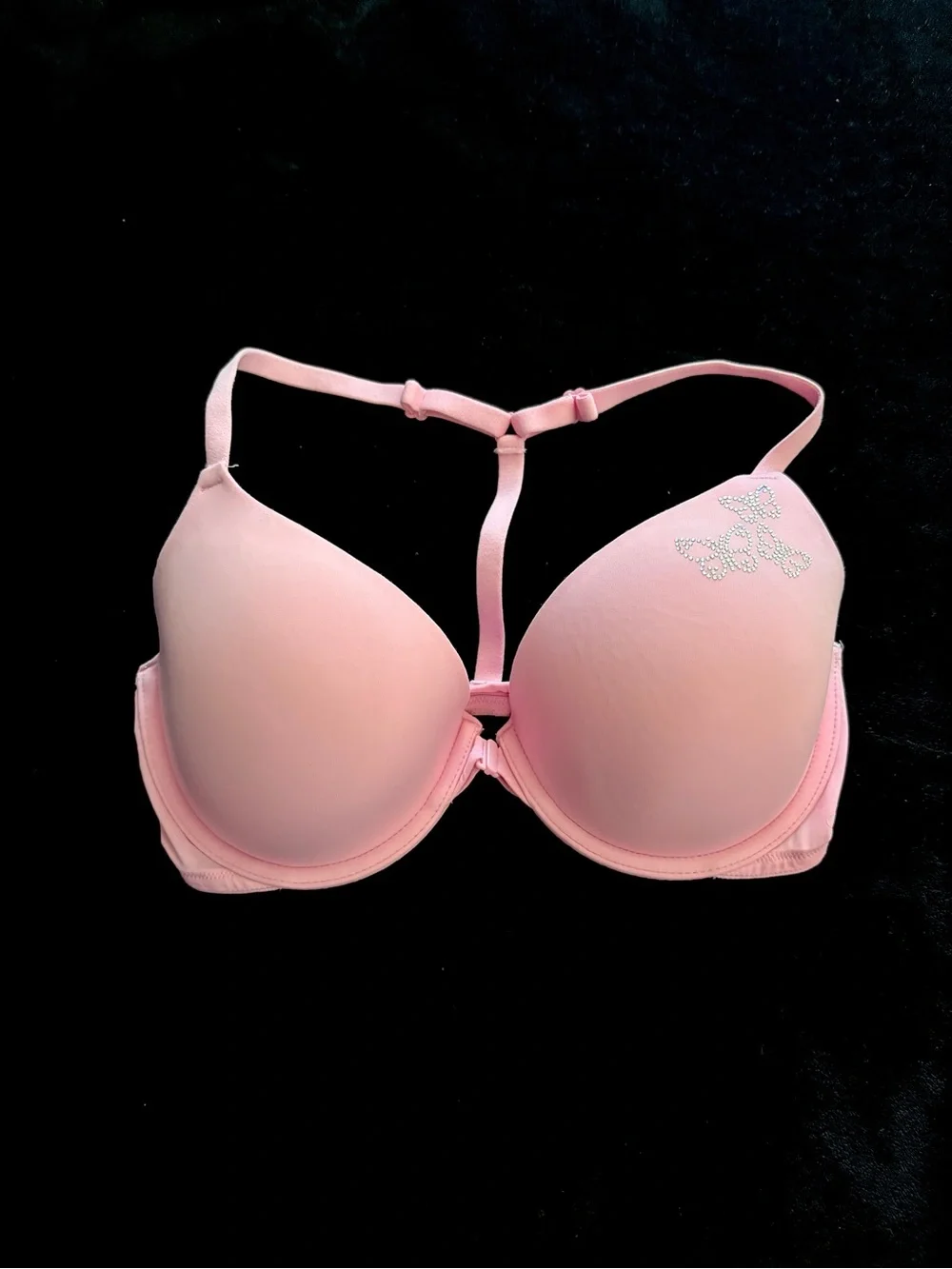 PINK Victoria's Secret Light Pink Butterfly Full Coverage T Shirt Bra
